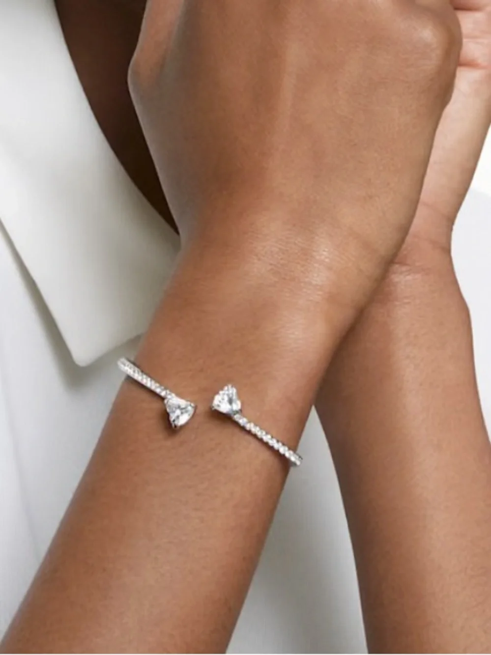 Swarovski Silver Mesmera Heart Bangle